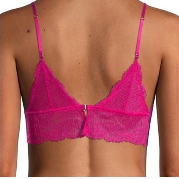 Free People Alyssa Underwire Bra Fuchsia Pink Large New - Picture 2 of 6